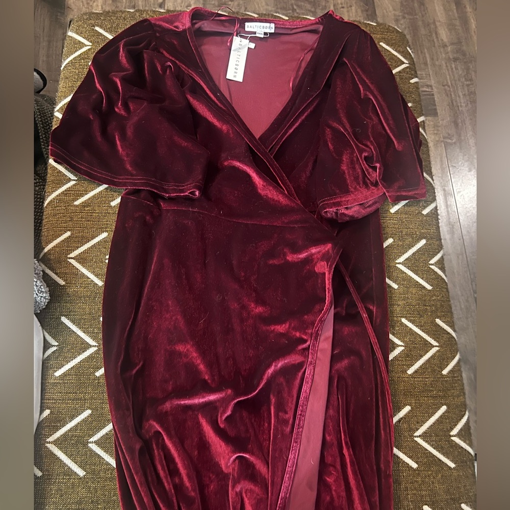 Baltic Born Velvet Wrap Maxi Dress